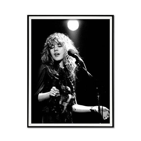 Premium Young Stevie Nicks Canvas Wall Art with Black Frame - 60 x 90cm