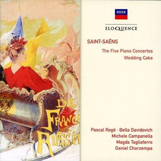 ROGE Pascal Bella Davidovich Saint Saens Five Piano Concertos CD Album