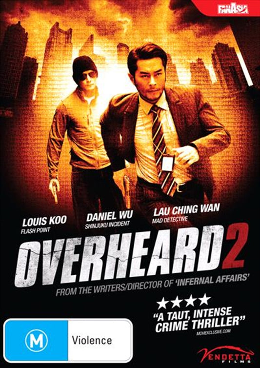 Overheard 2 DVD - Action Thriller Starring Lau Ching Wan, Daniel Wu, Louis Koo