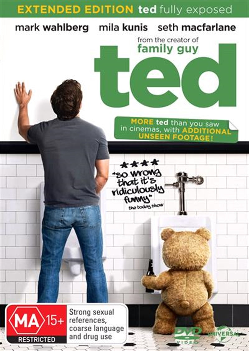 Ted DVD - Family Guy Creator Seth MacFarlane's Live Action/CG-Animated Comedy