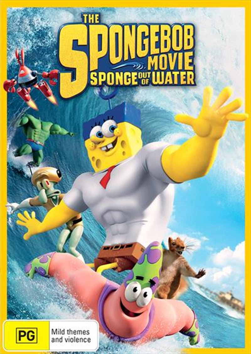 SpongeBob Movie - Sponge Out Of Water DVD, Time Travel Adventure, 1 Disc
