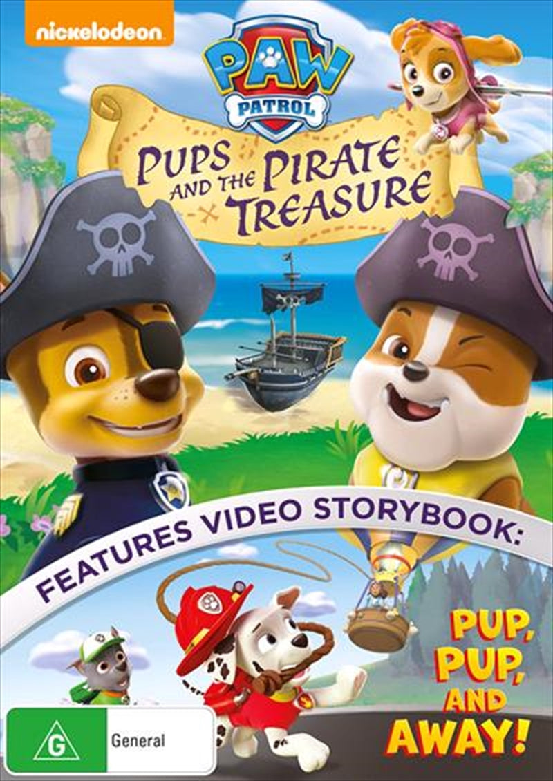 Paw Patrol - Pups And The Pirate Treasure DVD - Adventure with Treasure Map