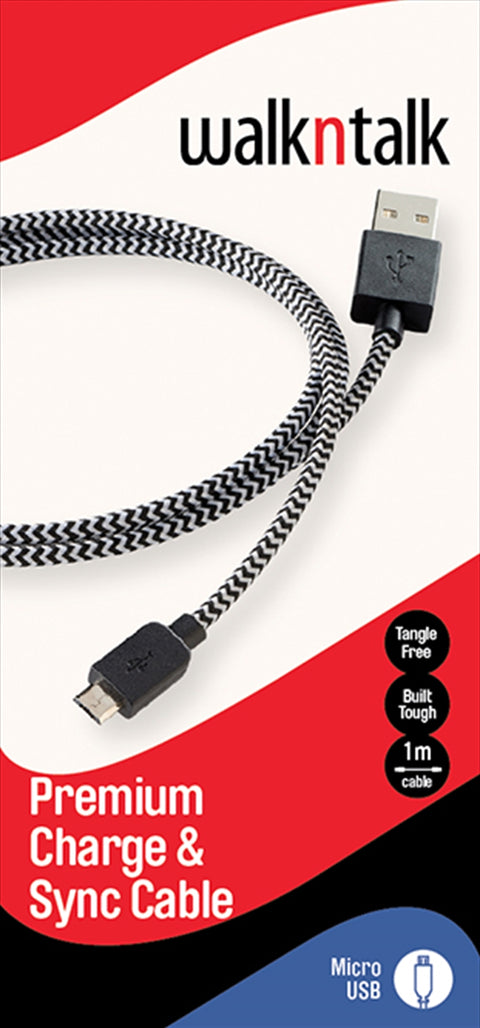 Charge Sync Cable Micro USB Black - SuperSaverAU - view 1