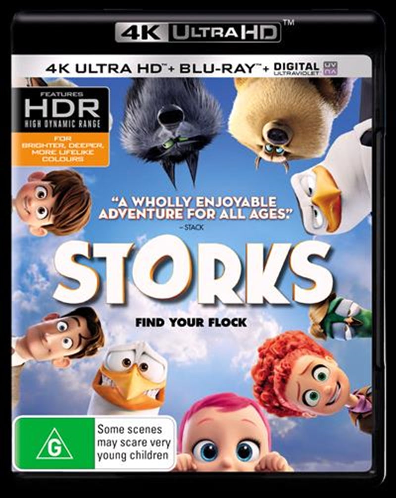 Storks Blu-ray + UHD + UV - Family Adventure with Delivery Stork Junior