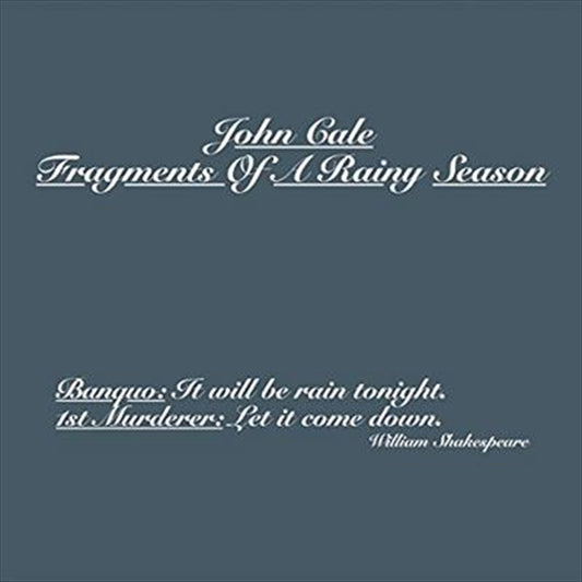 John Cale Fragments Of A Rainy Season CD Album - Rock/Pop Music
