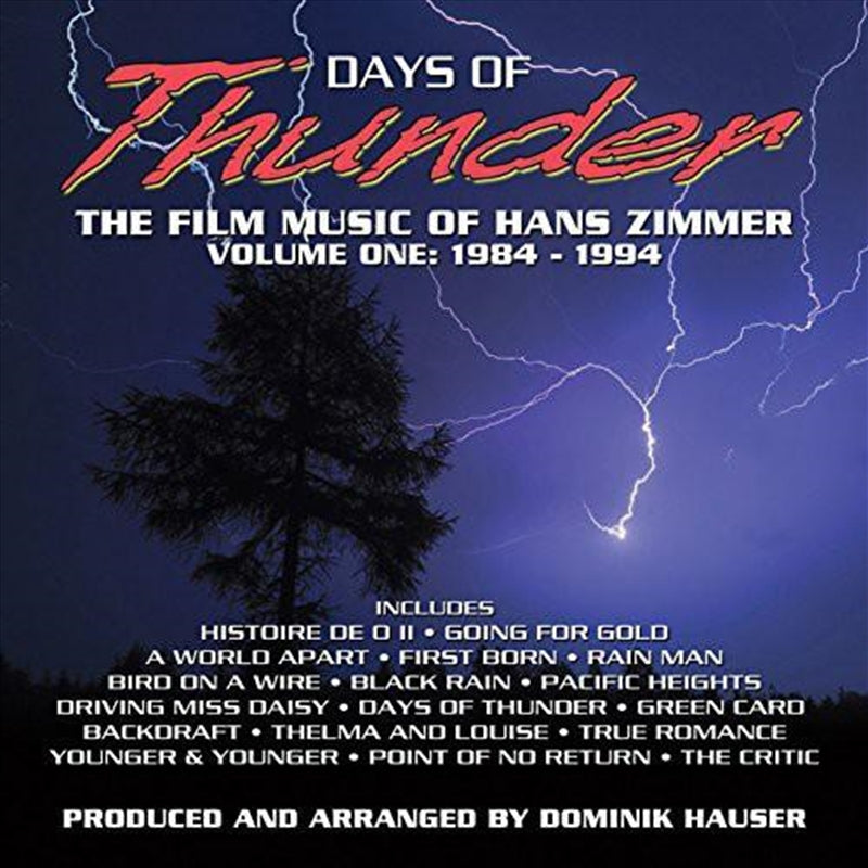 Hans Zimmer Days Of Thunder Soundtrack CD Album