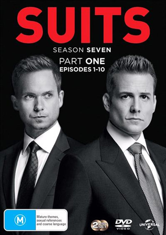 Suits - Season 7 - Part 1 DVD - Legal Drama, Character Development, 5 Disc Set