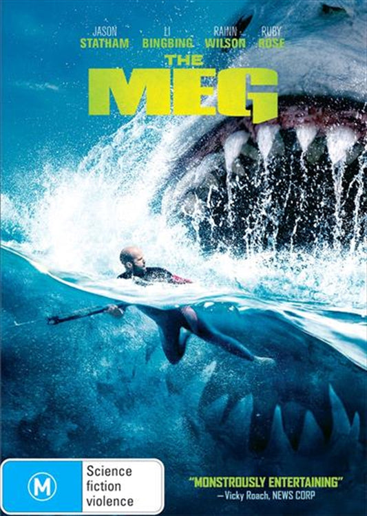 Megalodon DVD - Deep-Sea Thriller with Jason Statham - 75-Foot Shark Adventure