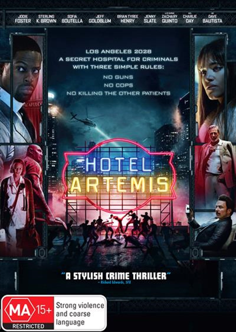 Hotel Artemis DVD - Jodie Foster, Action-Thriller, Near-Future Los Angeles