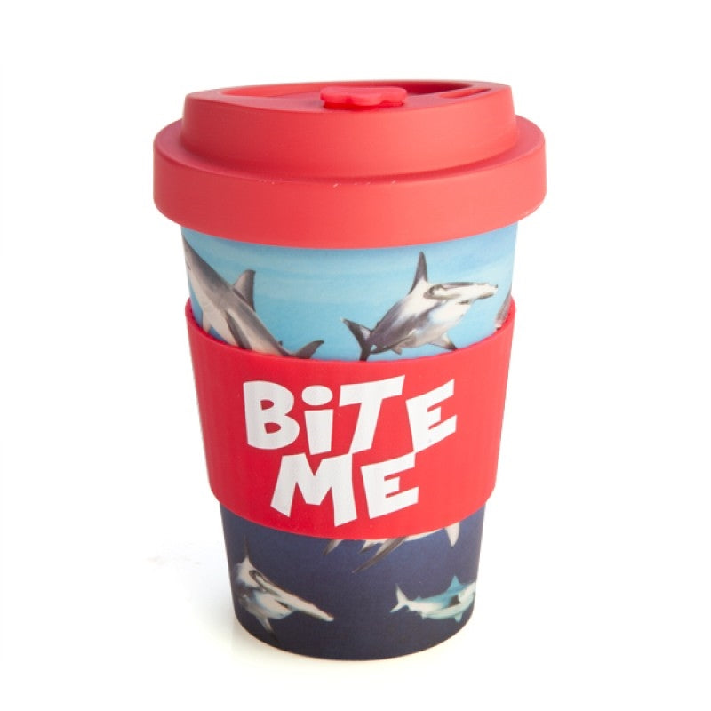 Shark Eco-to-Go Bamboo Cup 470 ml with Anti-Spill Lid & Silicone Band - SuperSaverAU - view 1