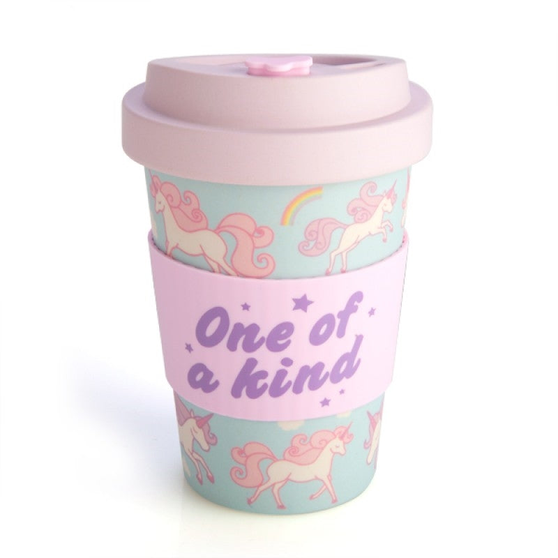 Unicorn Eco-to-Go Bamboo Travel Cup 470ml with Anti-Spill Lid and Silicone Band - SuperSaverAU - view 1