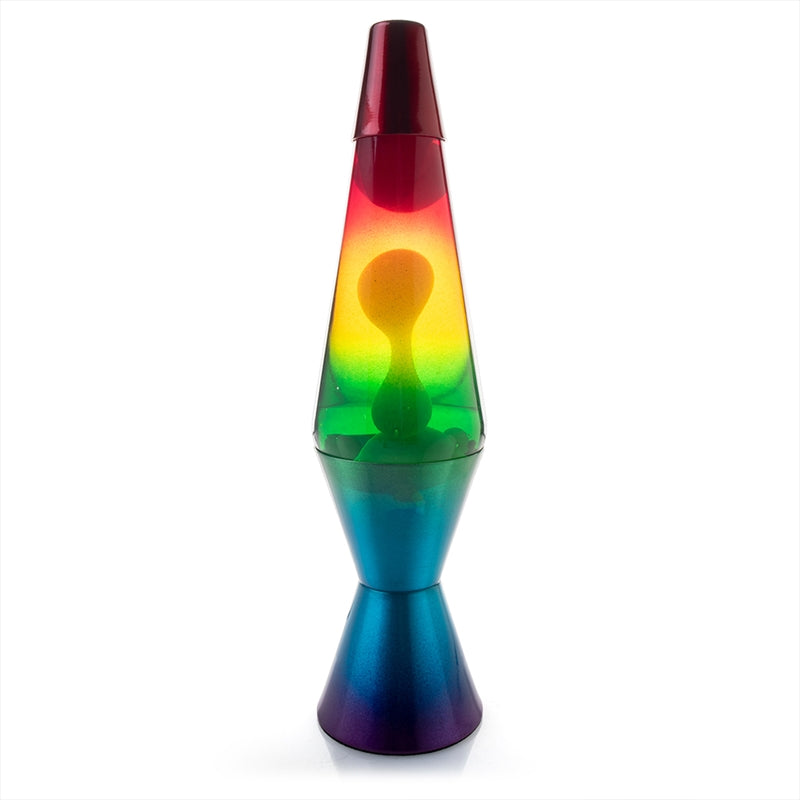 Rainbow Diamond Motion Lamp - 360mm Edgy Diamond-Shaped Lava Lamp with Graffiti Glass - SuperSaverAU - view 1
