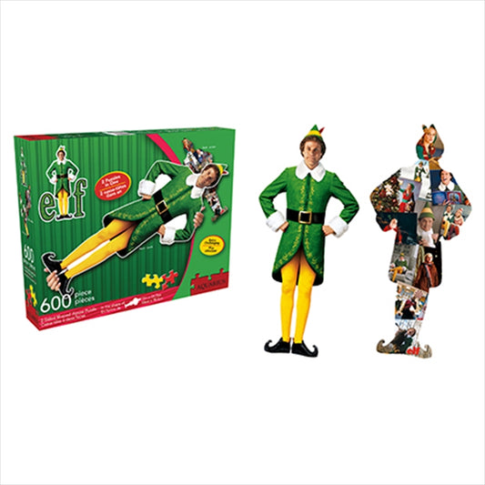 Elf Buddy Double Sided 600 Piece Puzzle - Fun Collage Design