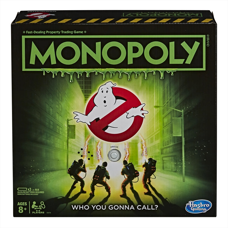 Monopoly - Ghostbusters Edition, 2-6 Players, Ages 8+, Custom Ghost Traps