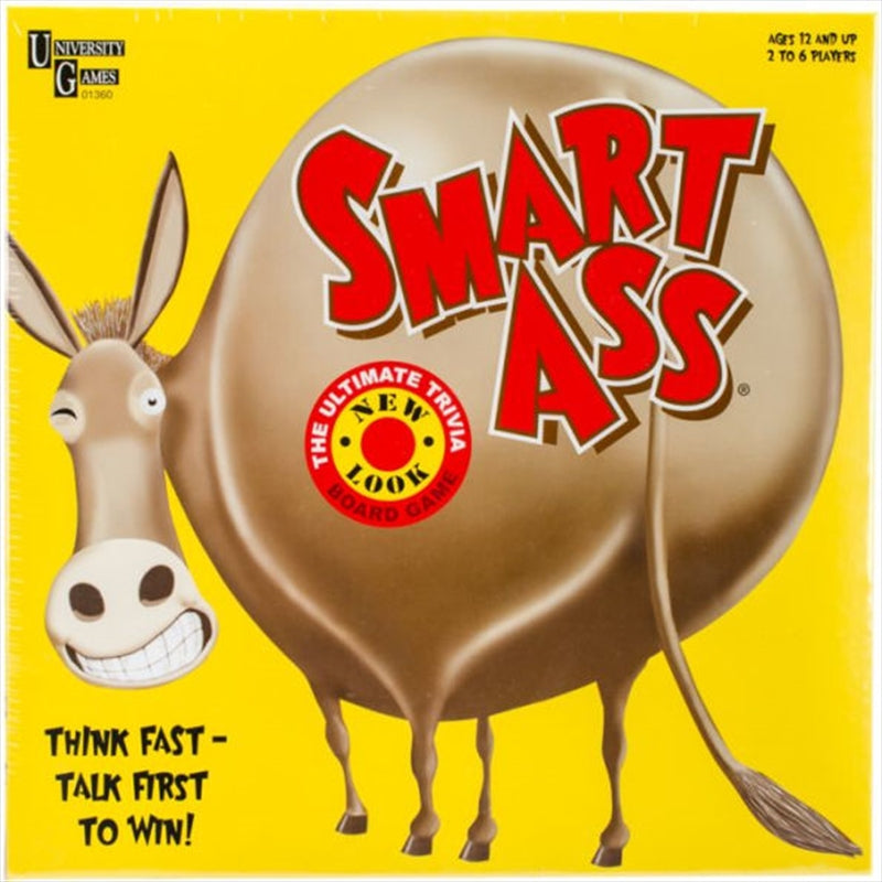 Smart Ass Board Game for 2-8 Players, Ages 12+, Fast-Paced Fun with 490 Questions