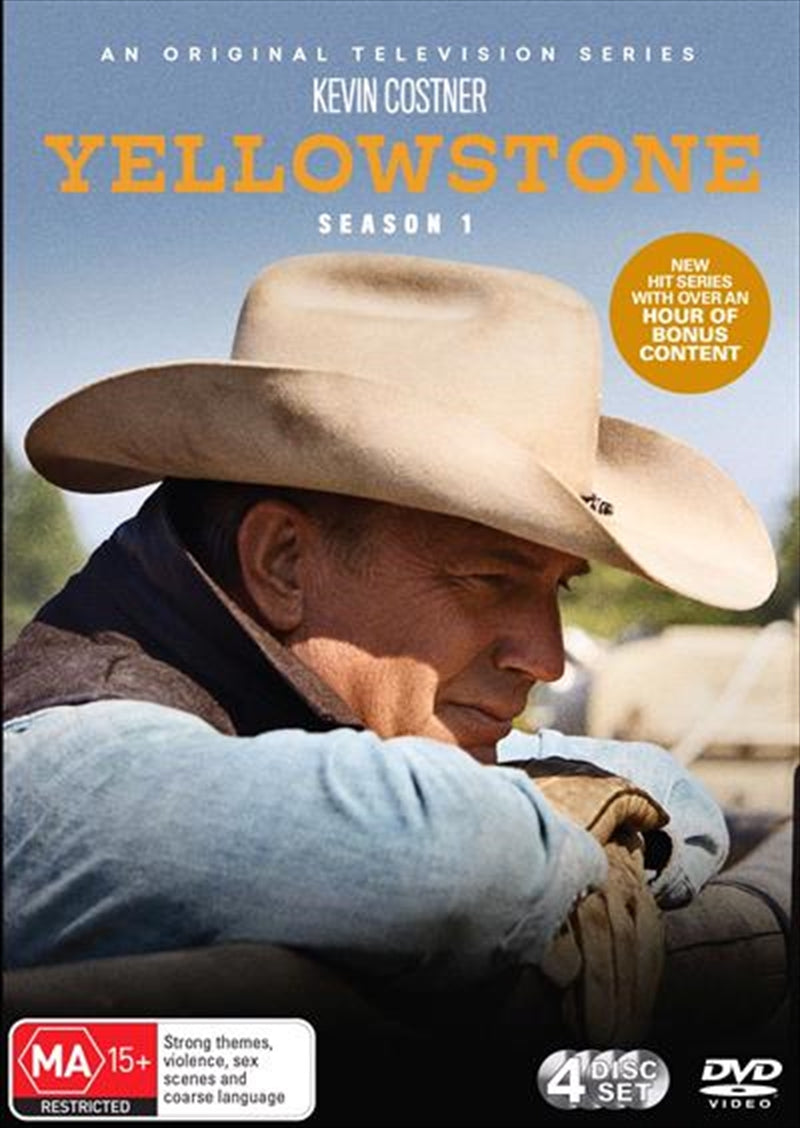 Yellowstone - Season 1 DVD, Dutton Family Ranching Drama, 5 Discs