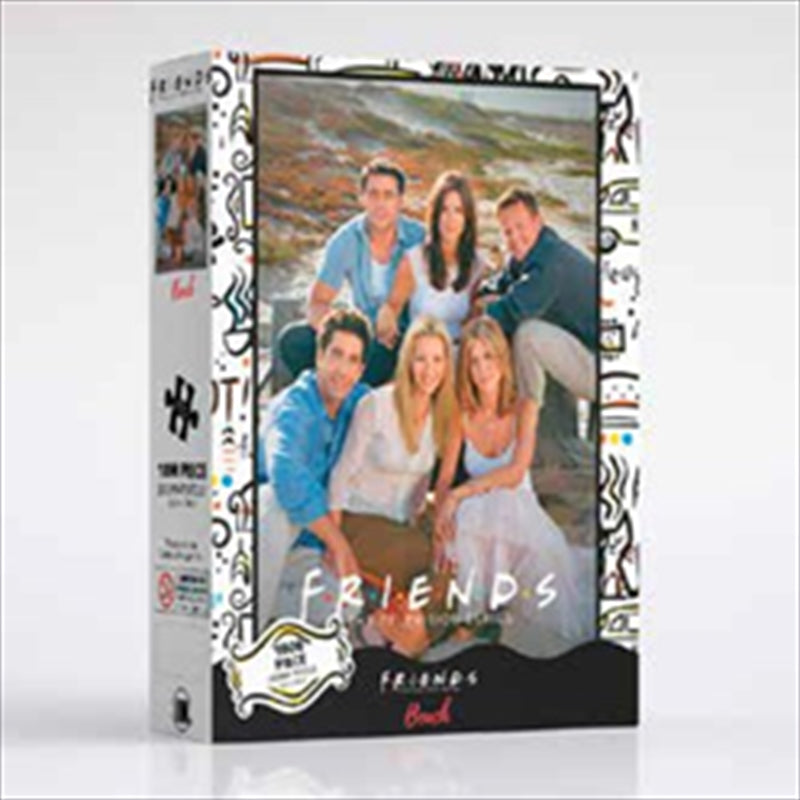 Friends Beach 1000 Piece Puzzle - 50 x 70 cm - Fun Day with Monica, Chandler, Ross, Rachel, Phoebe, and Joey