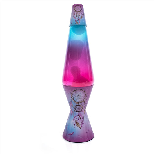 Dreamcatcher Diamond Motion Lava Lamp - 92x92x360mm, Pink & Blue Gradient