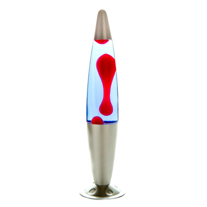 Silver/Red/Blue Peace Motion Lamp - 630ml, Wax Floats in Liquid - SuperSaverAU - view 1