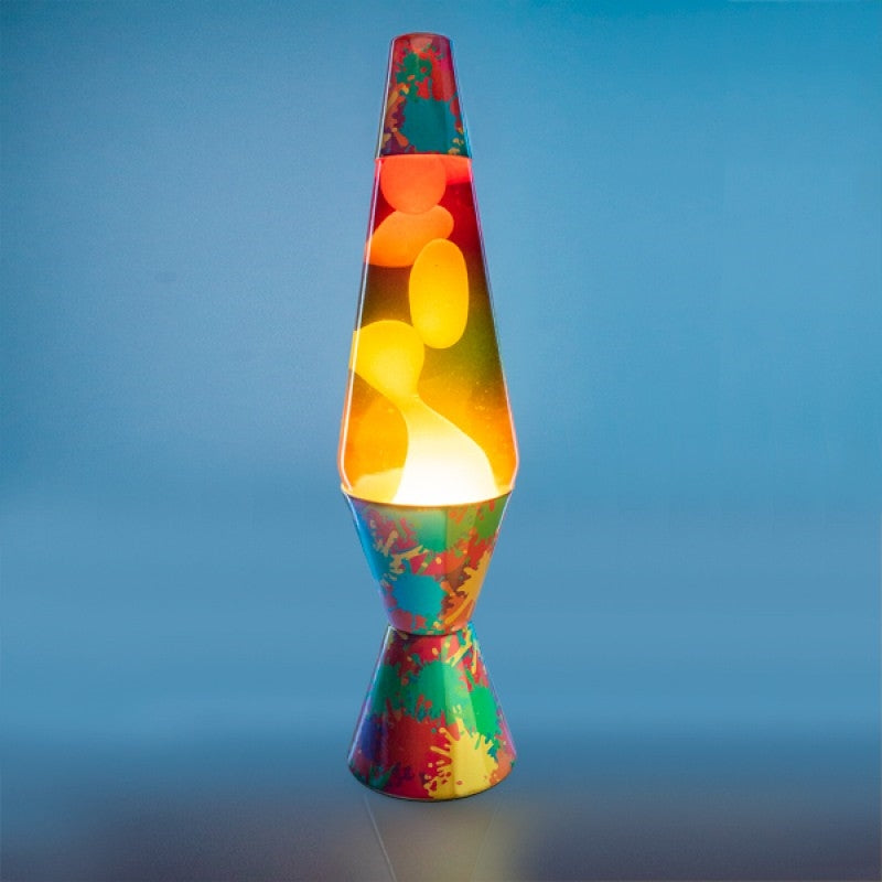 Edgy Diamond-Shaped Motion Lamp - Multicoloured Lava & Gradient Glass Body - SuperSaverAU - view 1