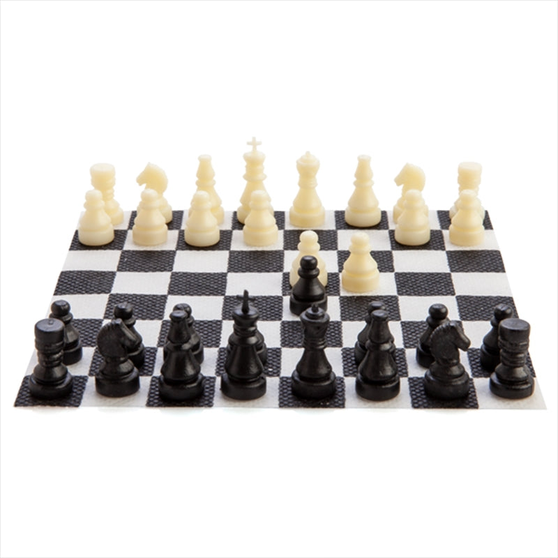 Pocket-Sized Chess Set - 1 Game Board & 32 Pieces in Handy Metal Tin - SuperSaverAU - view 1