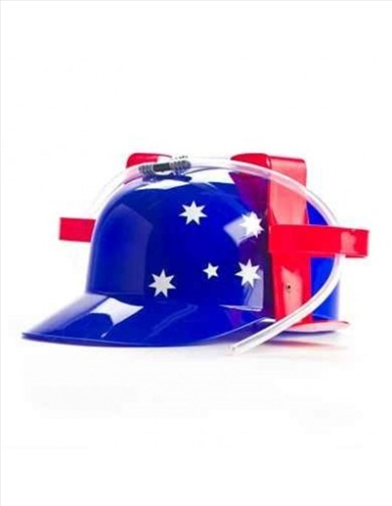 Aussie Flag Beer Helmet - Holds 2 Drinks with Straws for Festivals & Parties - SuperSaverAU - view 1