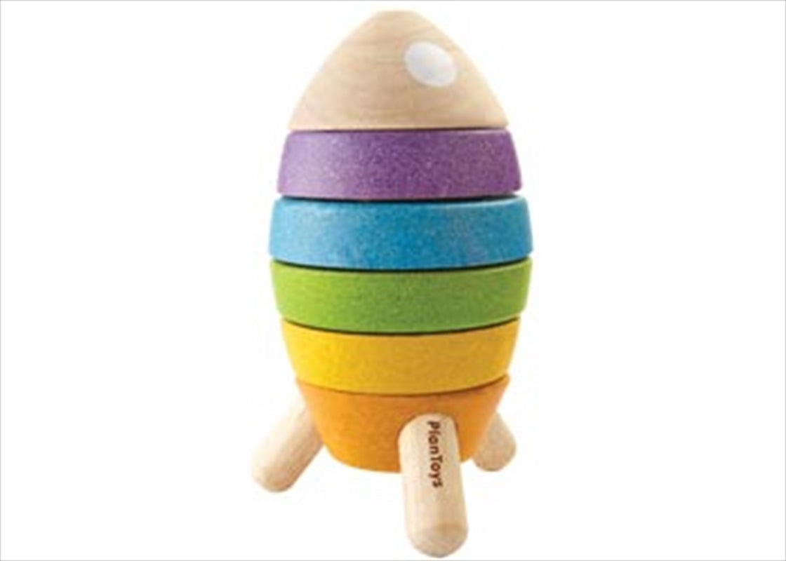 PlanToys Stacking Rocket - Build & Launch with Astronaut - Fun Countdown Activity - SuperSaverAU - view 1