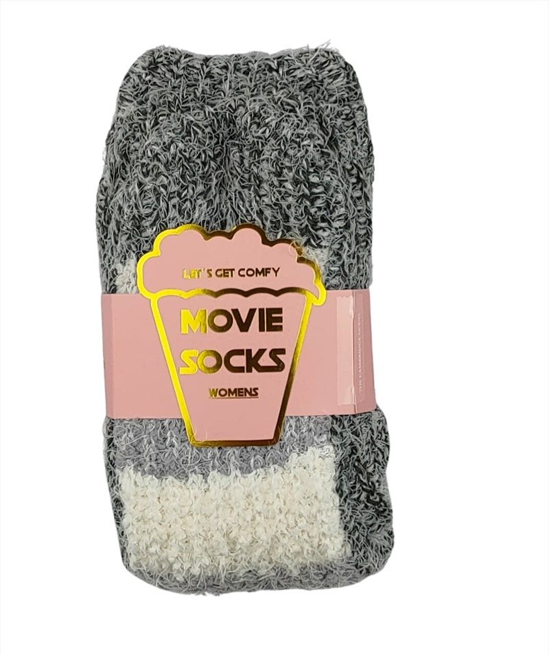 Premium Grey and White Top Movie Socks
