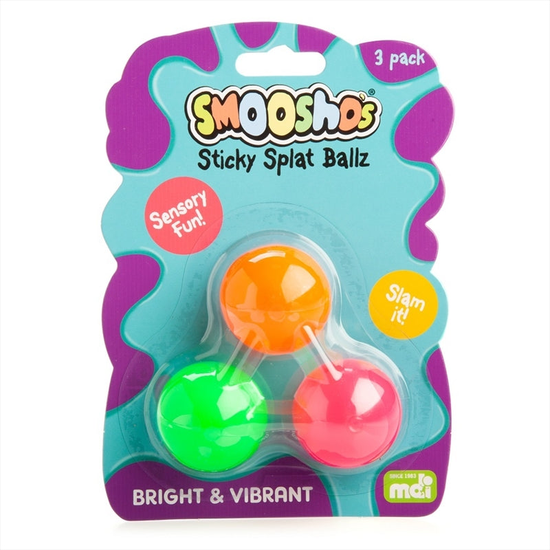 Sticky Splat Ballz 3 Pack - Fun Colorful Bouncing Balls for Kids - SuperSaverAU - view 1