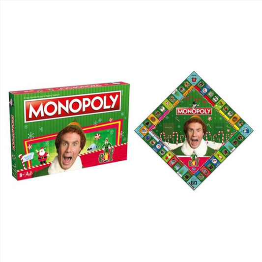 Monopoly Elf Edition Board Game - Fun Family Game for 2-6 Players