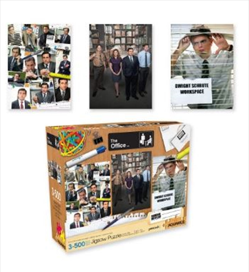 Office 500pc x 3 Puzzle Set - 3 X 500pc Puzzles for Fun and Relaxation - SuperSaverAU - view 1