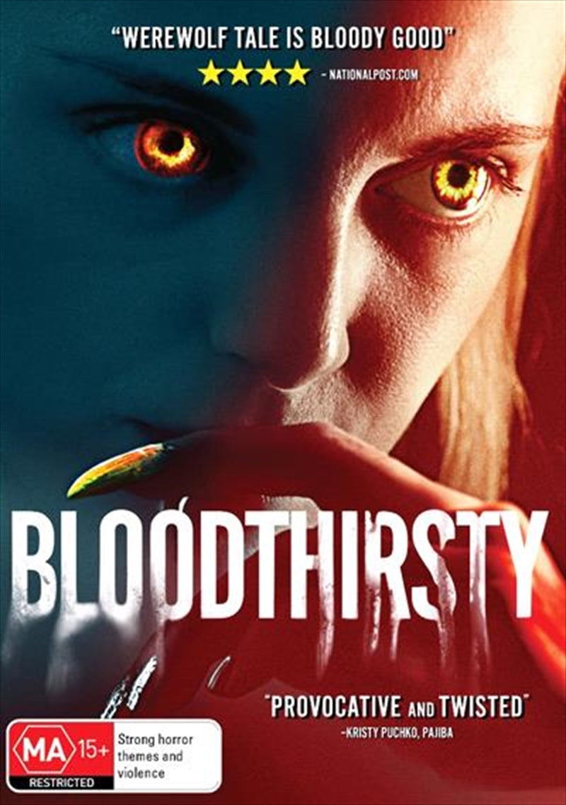 Bloodthirsty DVD - Indie Pop Horror with Grey, Vegan Transformation Story