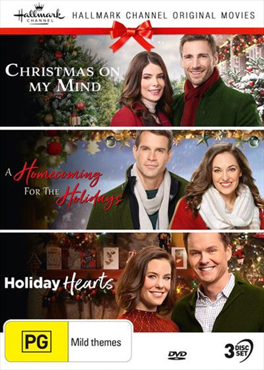 Hallmark Christmas DVD - Christmas On My Mind / A Homecoming For The Holidays / Holiday Hearts