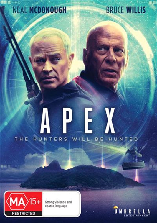 Apex DVD - Bruce Willis, Action Thriller, Survival Game, 1 Disc