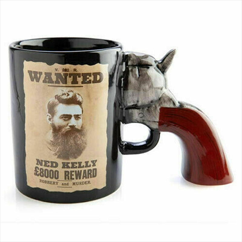 Ned Kelly 3D Handle Mug - Unique Ceramic Design