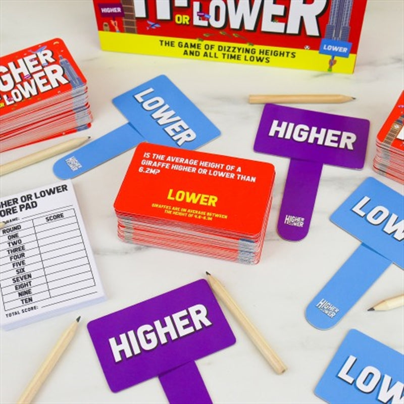 Higher Or Lower - The Game - Fun Card Game for Family and Friends