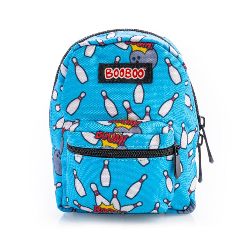 Bowling Mini Backpack with Dynamic Bowling Print and Multi-Wear Carabiner Clip - SuperSaverAU - view 1