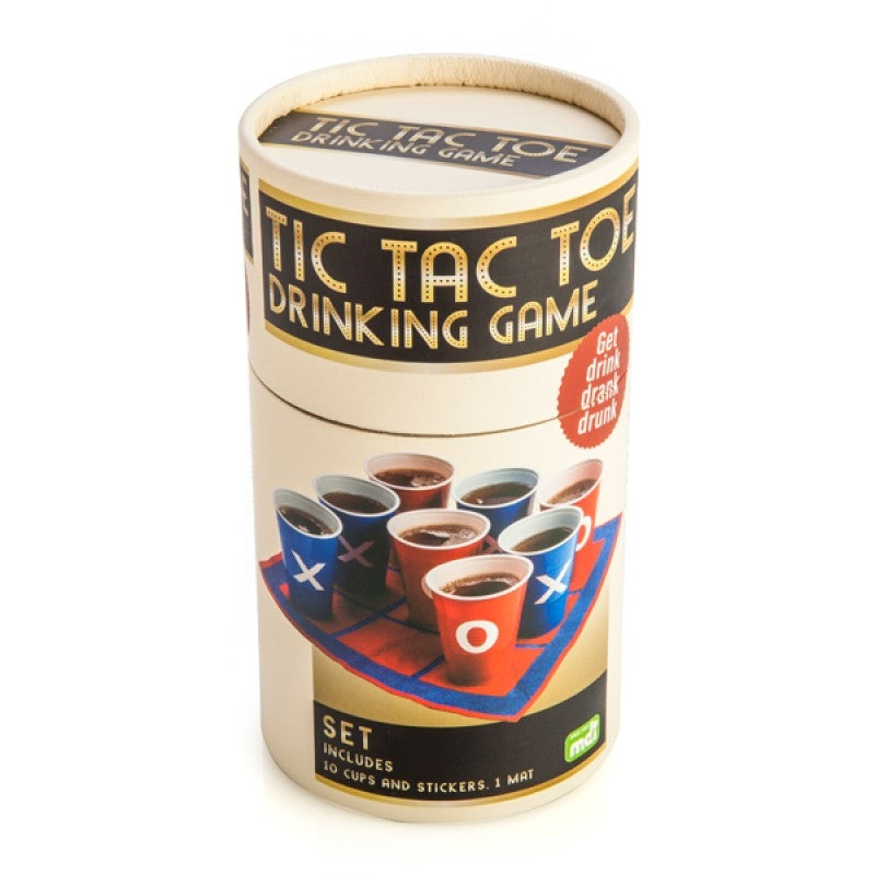 Tic Tac Toe Drinking Cup Game - 5 Blue & 5 Red Cups, Fabric Board - SuperSaverAU - view 1