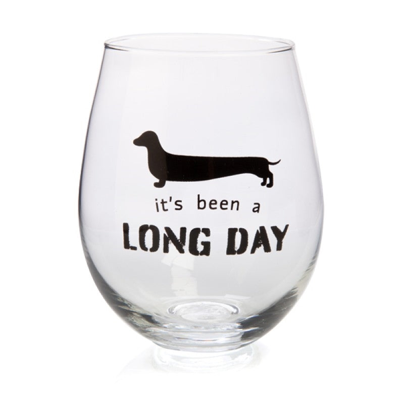 Dachshund Stemless Wine Glass Novelty Dog Lover Gift Drinkware