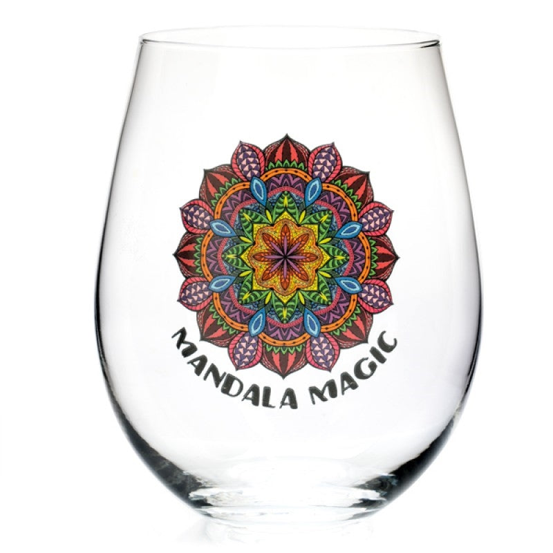 Mandala Wellness Stemless Glass - Tallulah Design, 12 oz - SuperSaverAU - view 1