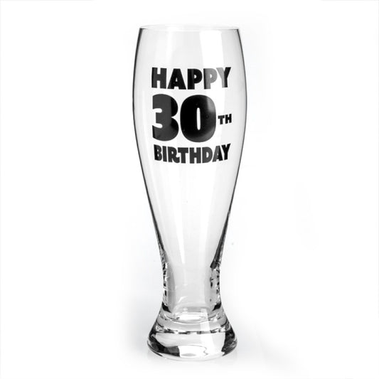 Happy 30th Birthday' Pilsner Glass Celebration Drinkware Gift