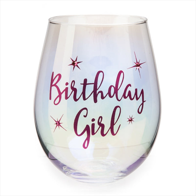 Birthday Girl Irid Wine Glass - SuperSaverAU - view 1