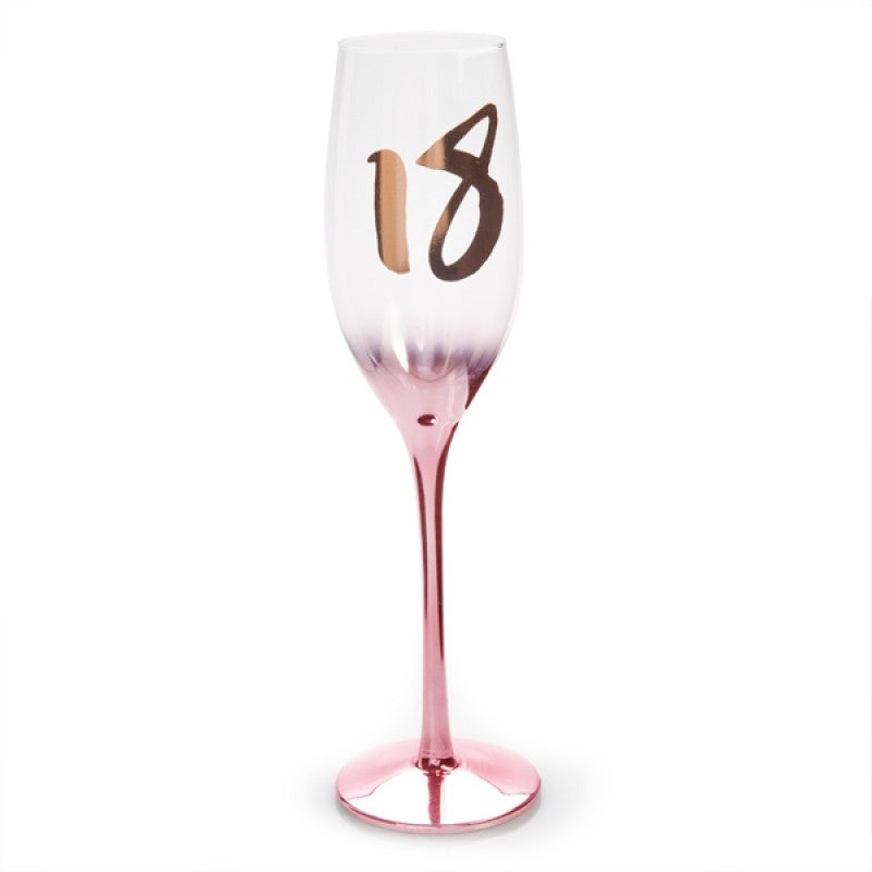 Premium 18th Birthday Blush Champagne Flute