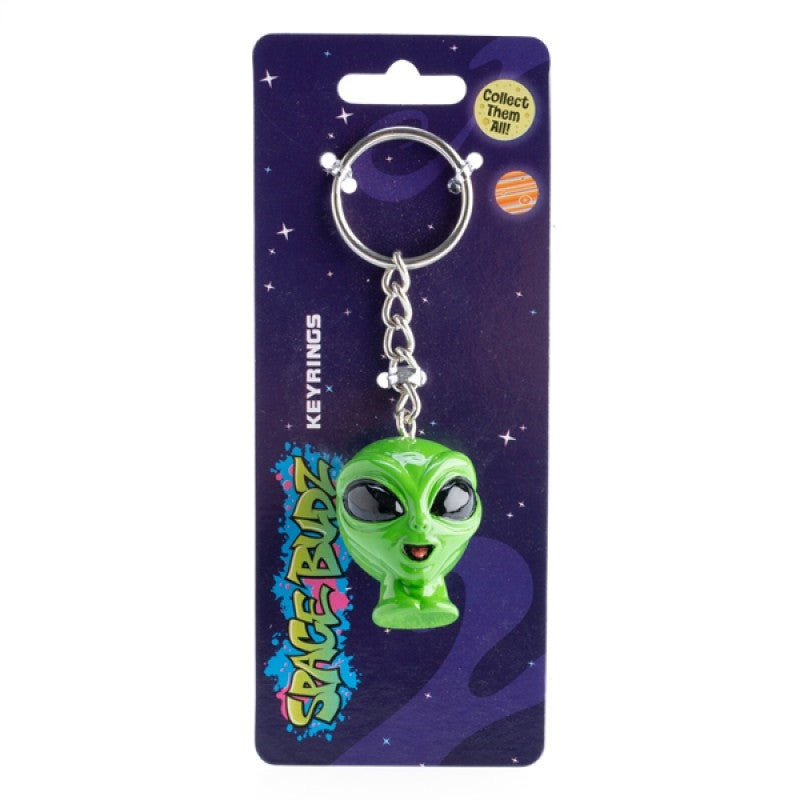 Alien Green Keychain with Glossy Finish and Smiling Design - SuperSaverAU - view 1