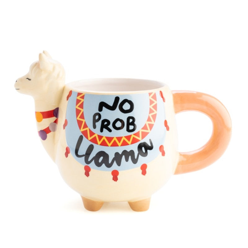 No Prob Llama 3D Ceramic Mug - Fun Design, Perfect Gift, 11 oz - SuperSaverAU - view 1