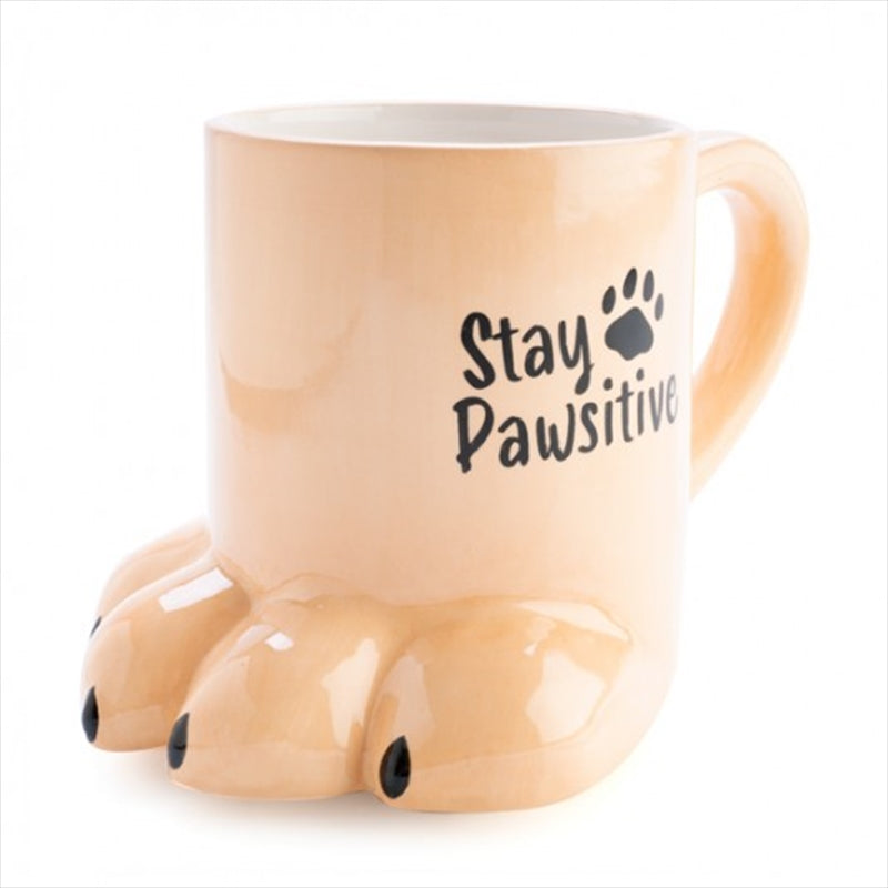 Pawsome Dog 3D Mug - Beige 'Stay Pawsitive' - Hand Wash Only - SuperSaverAU - view 1