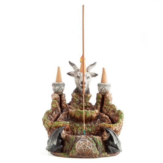 Baphomet Mountain LED Backflow Incense Burner - Unique Design, 1 Piece