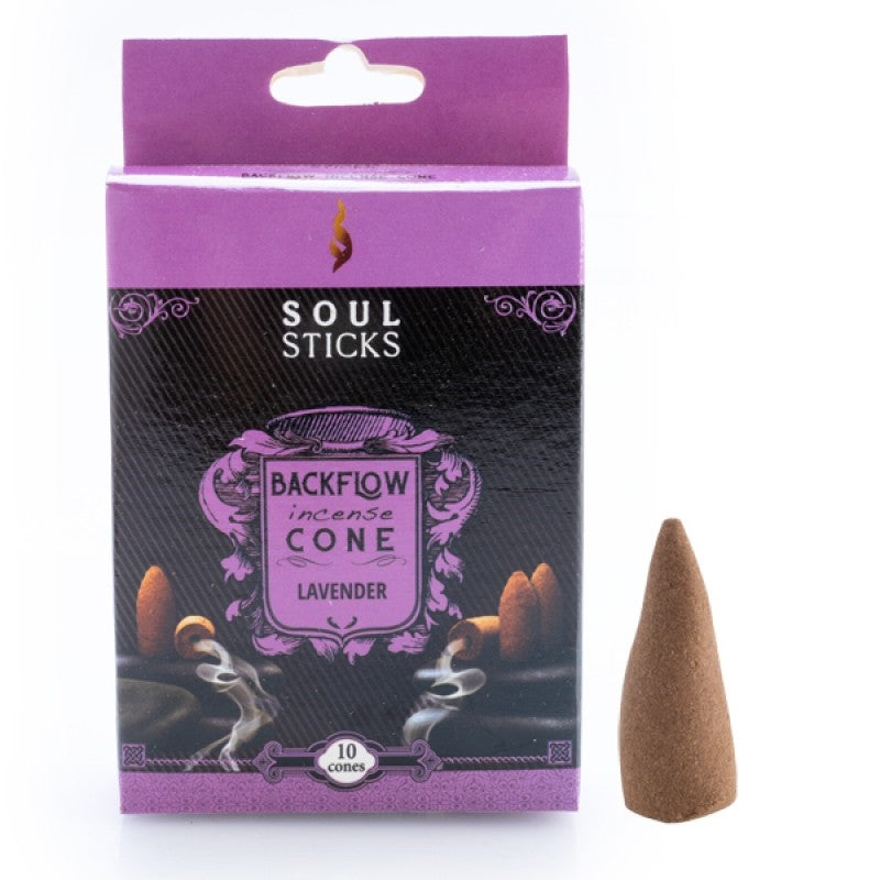 Soul Sticks Lavender Backflow Incense Cone - Set of 10 - SuperSaverAU - view 1