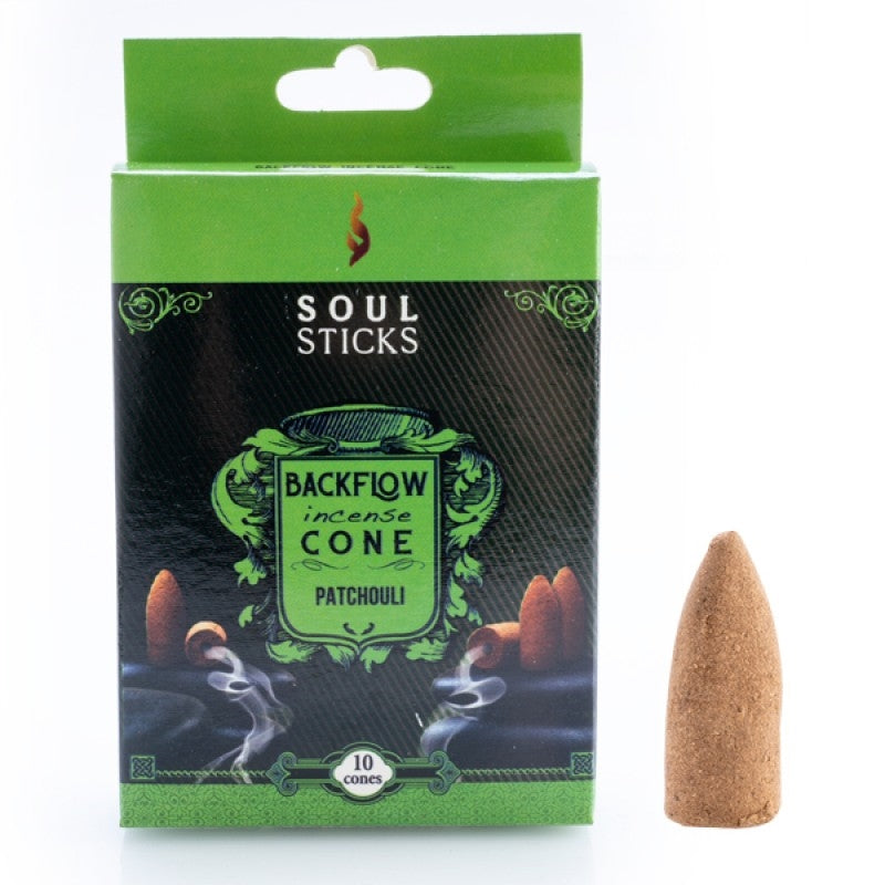 Soul Sticks Patchouli Backflow Incense Cones Pack of 10 Aromatherapy Smoke Cascade - SuperSaverAU - view 1