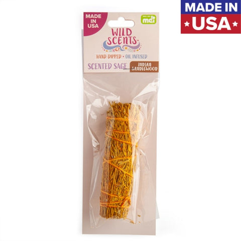 Wild Scents Indian Sandalwood Incense Sticks 40 Pack Hand-Dipped USA Made